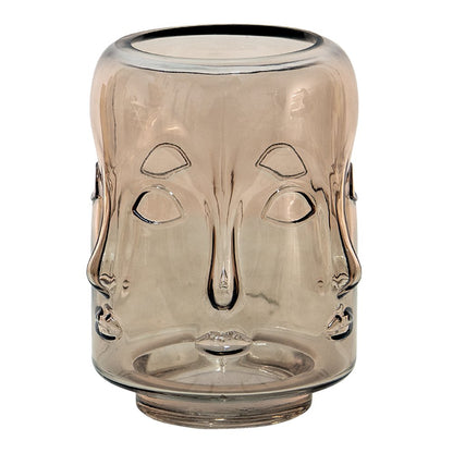 Vaas 14x18 cm bruin glas