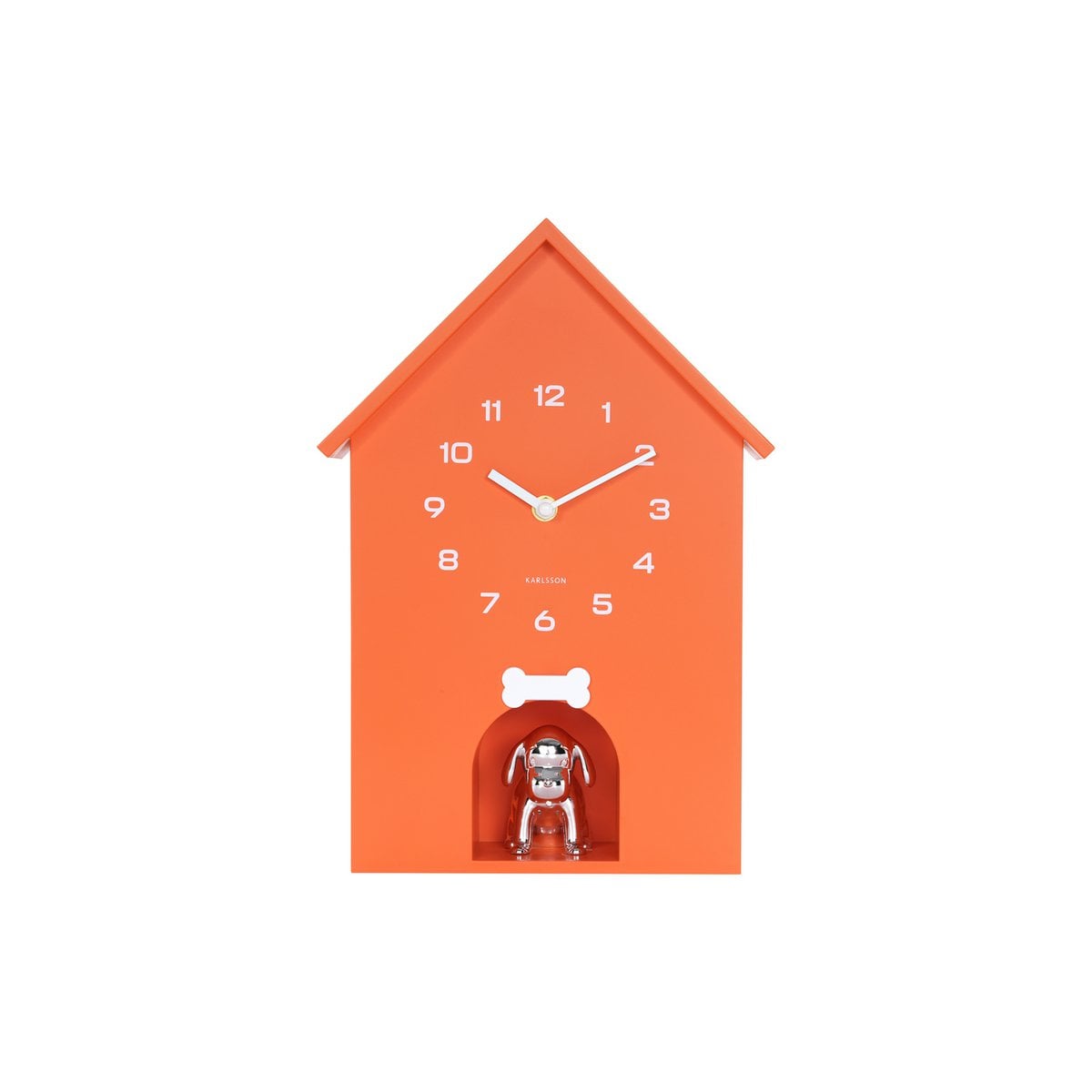 Wandklok Karlsson 37 cm oranje