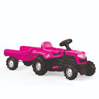Dolu traptractor met aanhanger roze zwart 43x84.5x44 cm