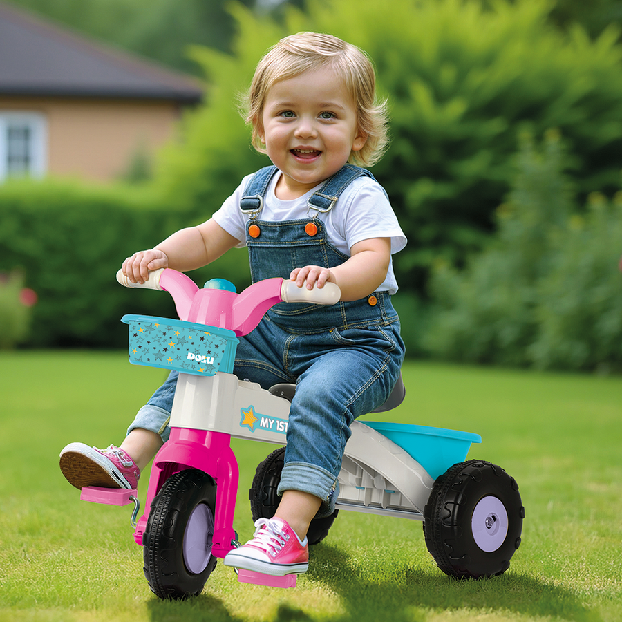 Dolu My First Trike Kinder Driewieler Roze/Wit/Blauw