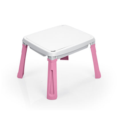 Dolu Zand-Watertafel + Accessoires Roze/Wit