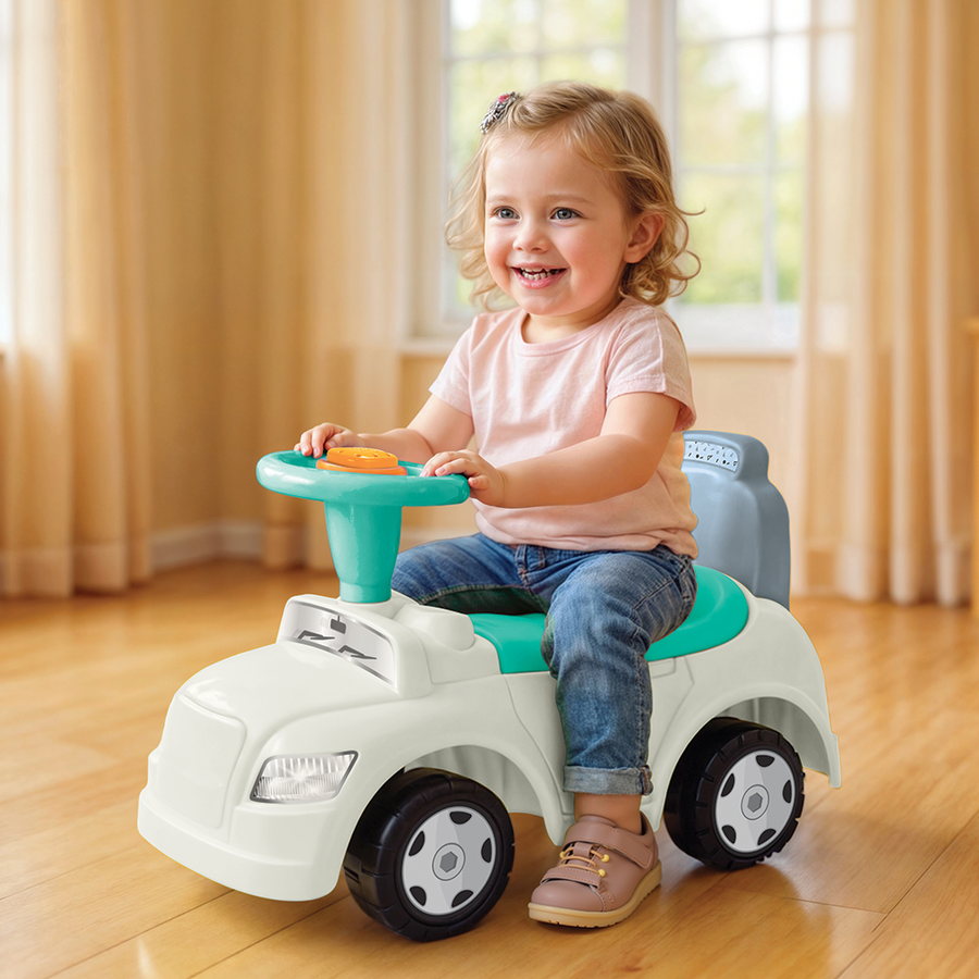 Dolu Step Car 2In1 Loopauto &Amp; Loopwagen Wit/Blauw