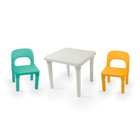 Dolu Children's Table With 2 Chairs Turquoise/Yellow