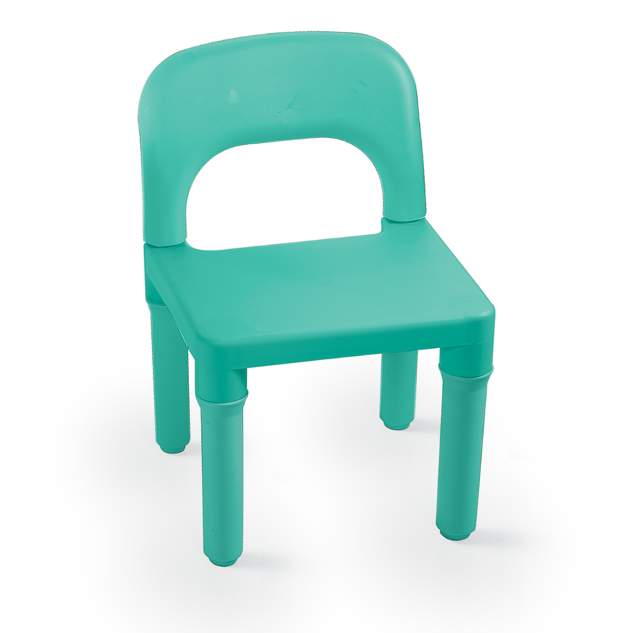 Dolu Kinder Tafel Met 2 Stoelen Turquoise/Geel