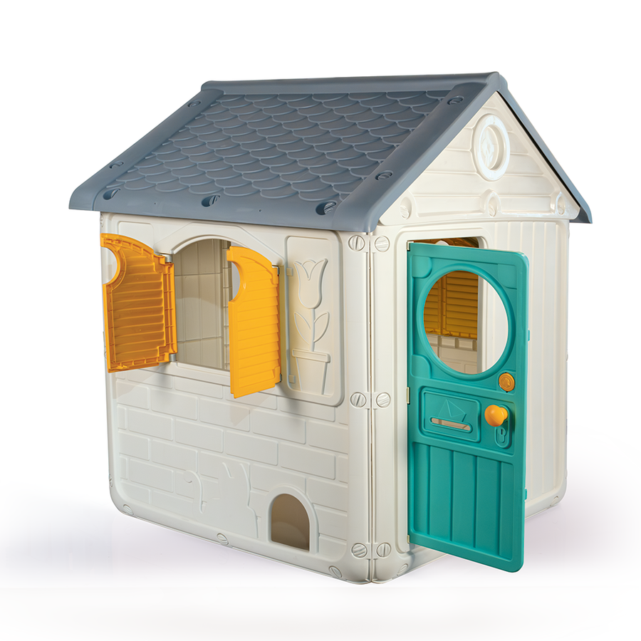 Dolu Speelhuis Wit/Grijs/Blauw 122.5X110X104Cm