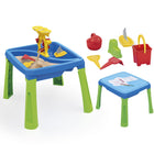 Zand- en watertafel 45x45x54 cm kunststof blauw groen