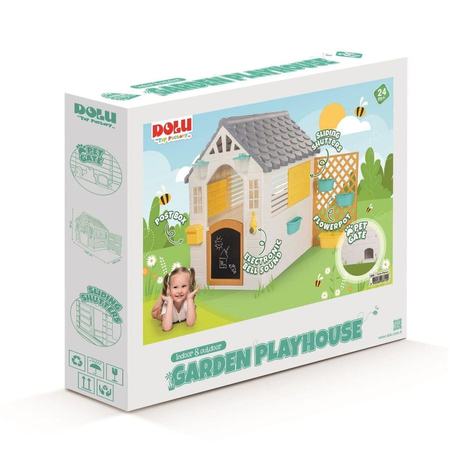 Dolu Tuin Speelhuis Met Accessoires Wit/Grijs 140X127X107.5Cm