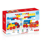 Blokkentrein 75 blokken met wielen en stickers
