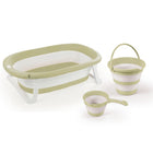 Baby badset 3-delig pastelgroen wit