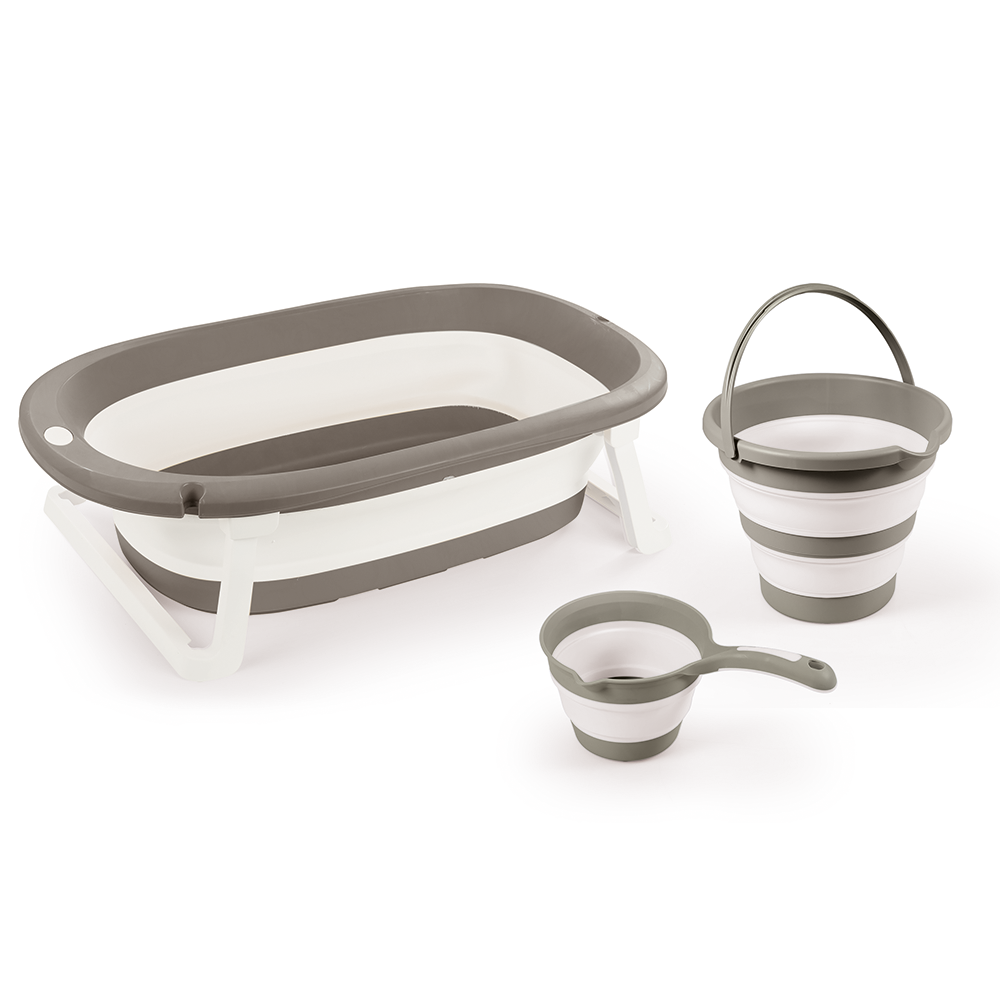 Dolu 3-In-1 Opvouwbare Baby Badset Stone Gray