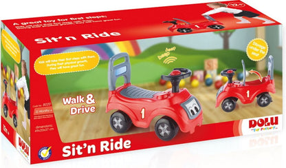 Dolu Loopauto Met Toeter Rood/Zwart 47X37X20.5Cm