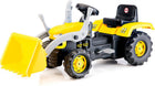 Traptractor met voorlader geel zwart 52x111x45 cm