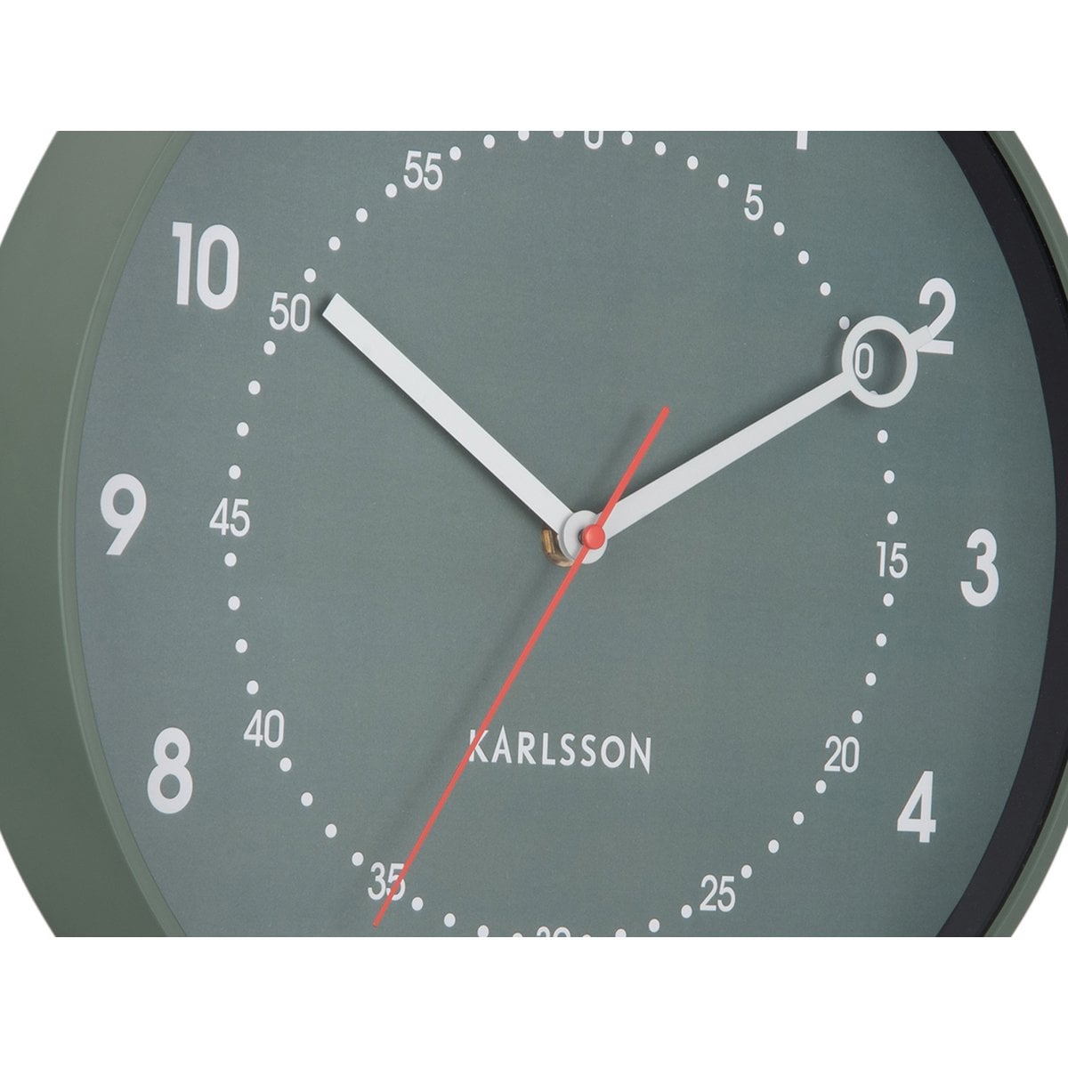 Wandklok 32 cm groen