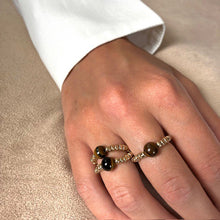 Luna Leena Ring Tiger's Eye Brown Recycled One Size Stretch