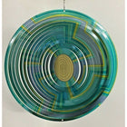 Wind Spinner Spin Art Stainless Steel Mandala Blue Diameter 30 Cm