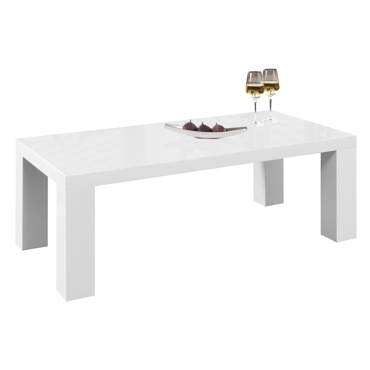 Salontafel 120x60x40 cm wit hoogglans MDF