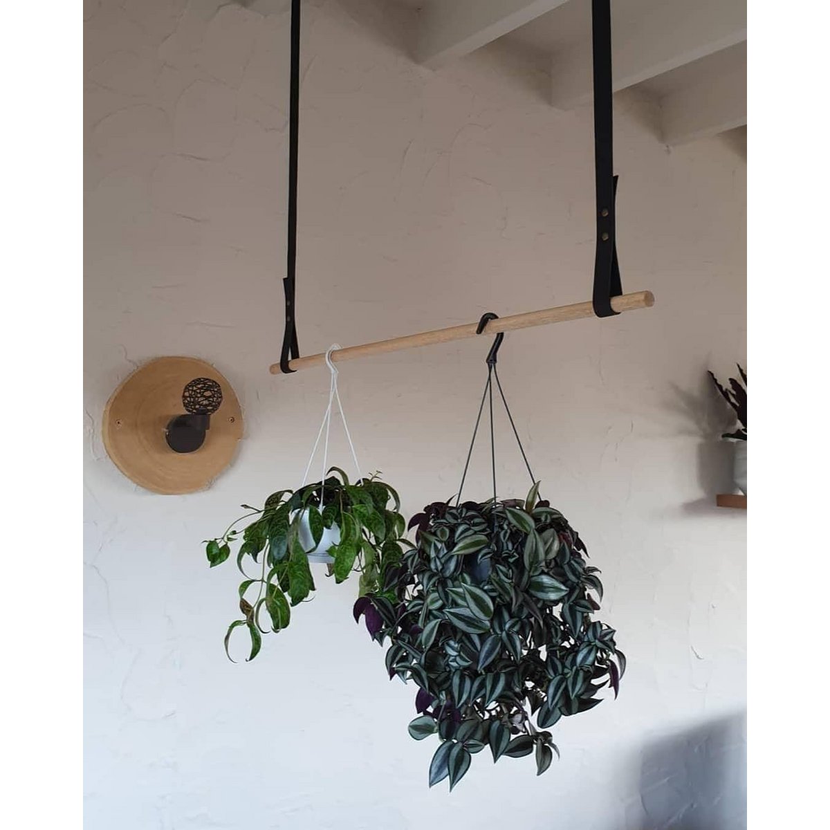 Lederen kapstok hangers