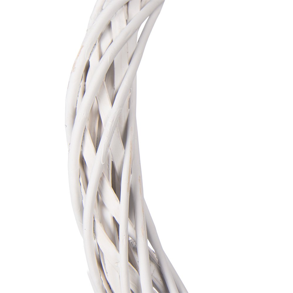 Wreath Ø 30x4 cm White Rattan