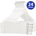 Houten kledinghangers 24 stuks wit