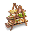 Ceruzo Etagere Plane Tree Wood - 3 Tiers - Height 42 cm