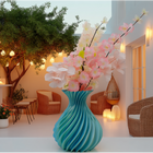 Veluro 3D vase - 3D printed vase - Sustainable PLA - Suitable for artificial flowers