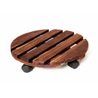Plantentrolley rond 30 cm hout
