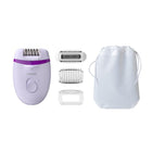 Philips Bre275/00 Satinelle Epilator With Accessories White/Purple