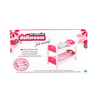 Poppen stapelbed 54x29x23 cm roze wit