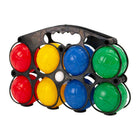 Jeu de boules set 8 kunststofballen 4 kleuren