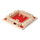 Other Brands Wooden Shut The Box For 4 Players