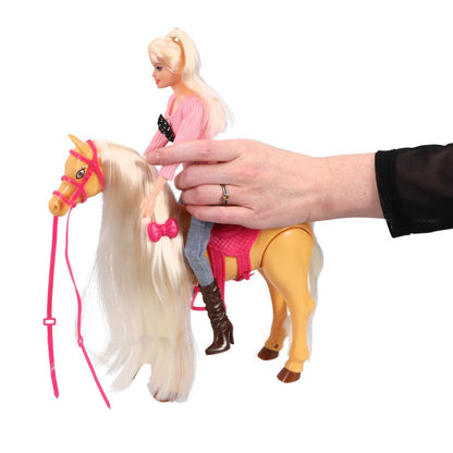 Overige Merken Pop Met Echt Lopend Paard Speelset