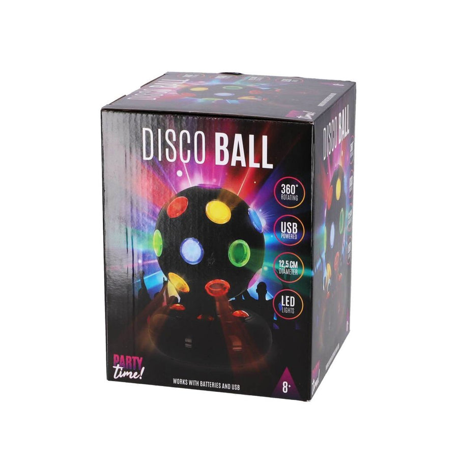 Overige Merken Party Time Led Discobal 12,5 Cm Zwart