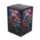 Disco bal LED 20 cm zwart USB batterij