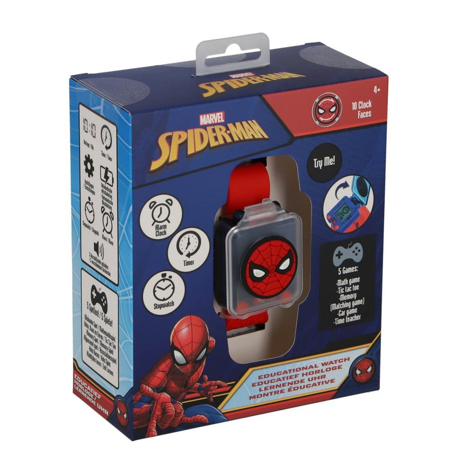 Spiderman  Speel En Leer Horloge Rood/Zwart