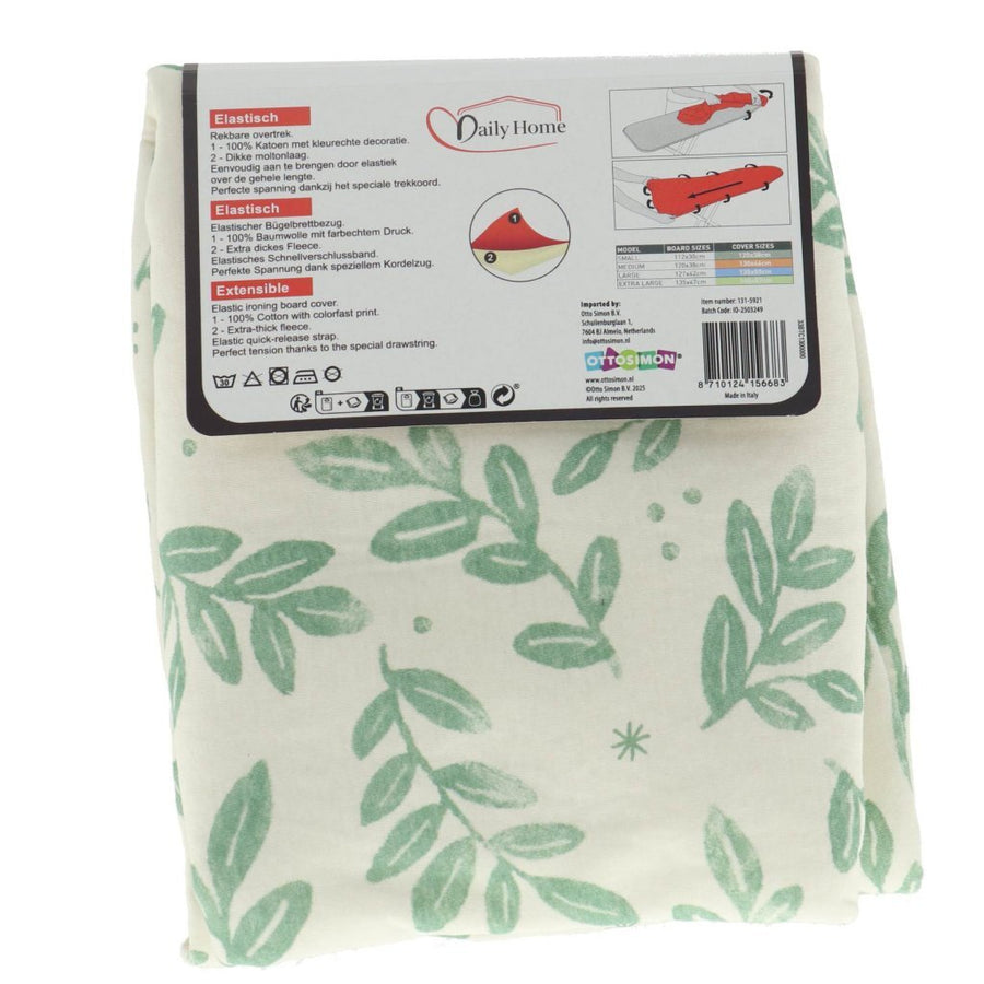 Daily Home Strijkhoes Stretch Xl 135X47 Cm Groen/Wit