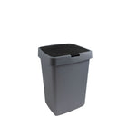 Sunware Delta Waste Bin with Lid 25L Silver-Grey
