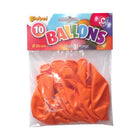 Globos Balloons 10 Pieces Orange