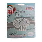 Globos Balloons with Confetti 6 Pieces Transparent/Silver