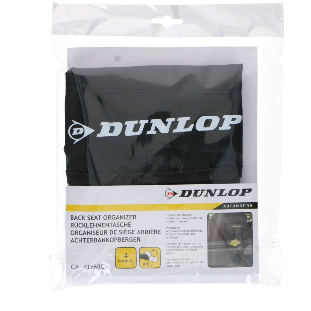 Dunlop Autostoel Organizer 41X69 Cm Zwart