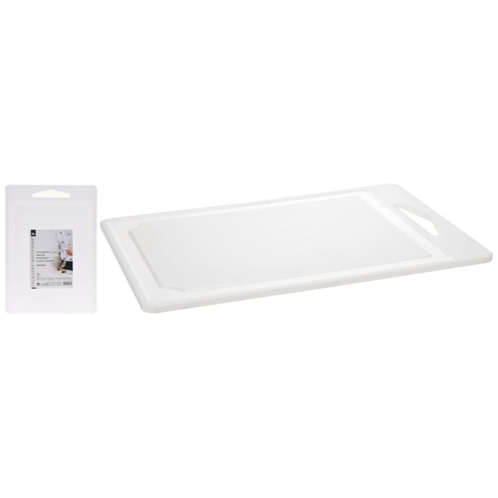 Excellent Houseware Snijplank 39X27 Cm Wit/Kunststof