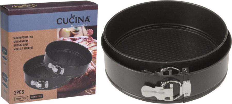 La Cucina Bakvormen/Springvormen Met Anti-Aanbak Laag Zwart 24&Amp;26Cm