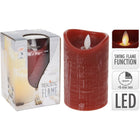 Basic LED Candle with Timer Red