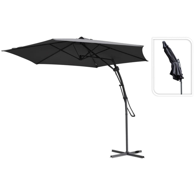 Progarden Zweefparasol 300 Cm Donkergrijs