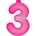 Basic Inflatable Number 3 Pink 35cm