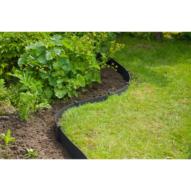 Nature Borderrandset H7,5 Cm X 10 M Met Pen Zwart