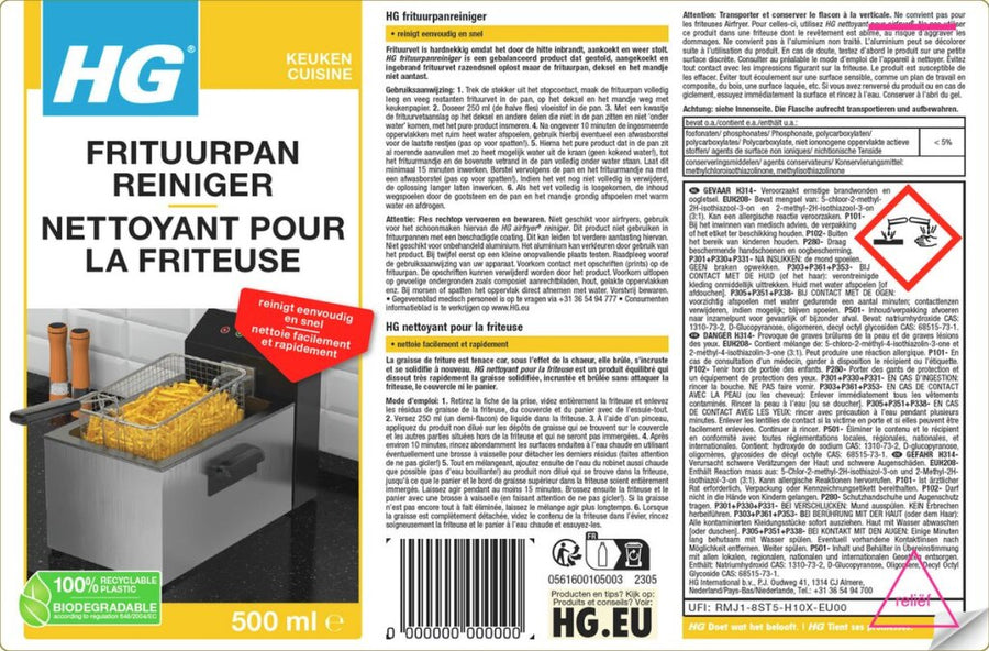 Hg Frituurpanreiniger 500Ml