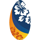 Skimboard 100 cm oranje blauw