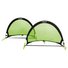 Voetbaldoelen opvouwbaar 90x60x60 cm set 2 stuks zwart groen