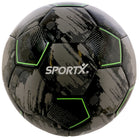 Voetbal 22 cm zwart grijs neon groen