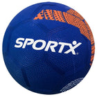 Voetbal rubber 22 cm blauw oranje